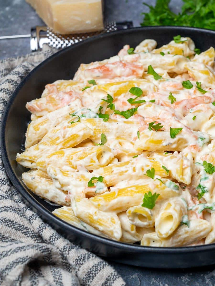 Fish Alfredo with perfect pasta