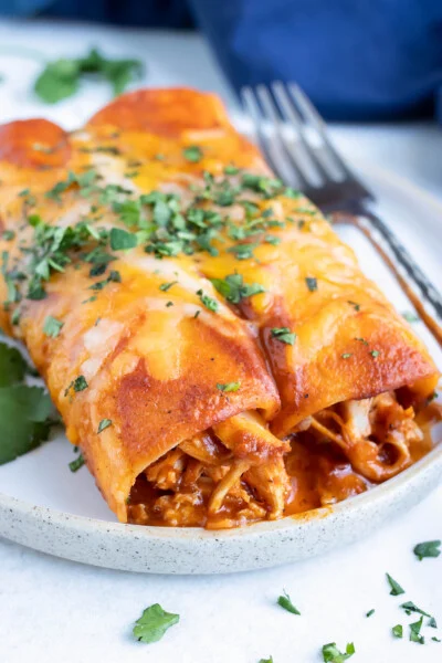 Philly Cheese Steak and bean Enchiladas